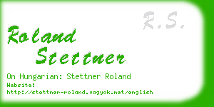 roland stettner business card